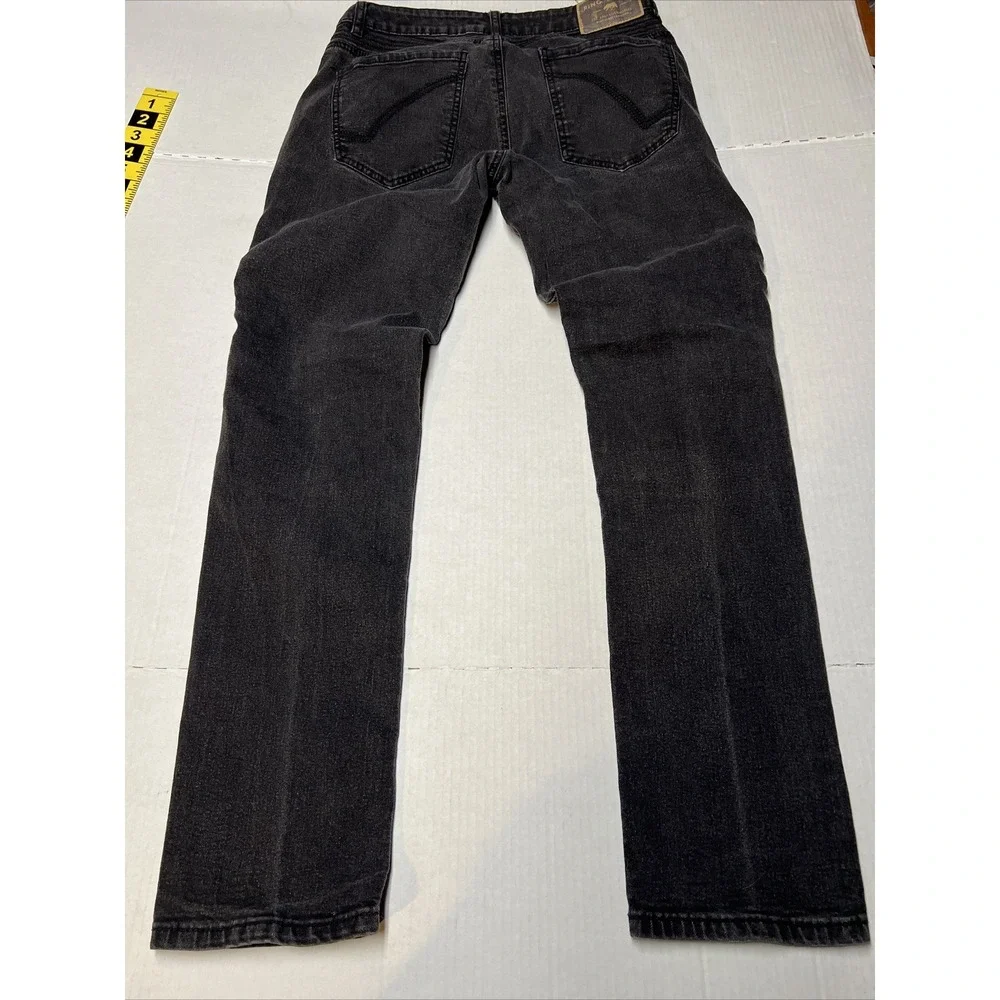 Ring Of Fire Black Denim Jeans Men's 32x32 Slim Fit Zip Pockets